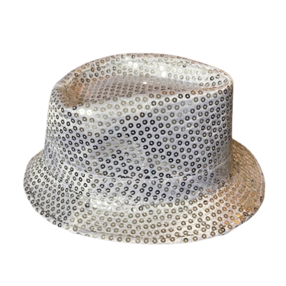 Sequin silver hat costume gangster smooth criminal